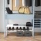 Costway 3 PCS Stackable Shoe Rack 31-Inch Horizontal Organizer 2-tier StorageShelf WhiteBrown